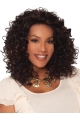 Brown 13" Curly Classic Lace Front Synthetic Wigs