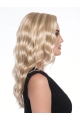 16" Curly Blonde Monofilament Wig Without Bangs