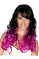 22" Curly Ombre/2 tone With Bangs Long Wigs