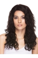 Fashionable Brown Curly Long Human Hair Wigs