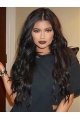 Gorgeous Long Curly Black Without Bangs Kylie Jenner Inspired Wigs