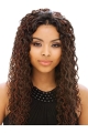 Sassy Auburn Curly Long Human Hair Full Lace Wigs