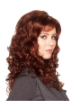 Designed Auburn Curly Synthetic Long Wigs