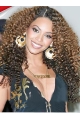 Amazing 24 Inch long Curly Style Lace Front 100% Remy Hair Ombre Wigs