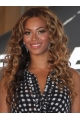 Beyonce Knowles Quietly Elegant Long Layered Curly Full Lace 100% Human Hair Wig about 20 Inches