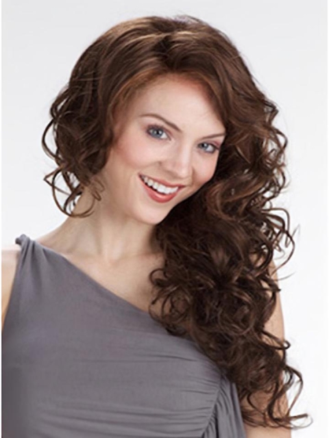 Lace Front Curly Synthetic Modern Long Wigs