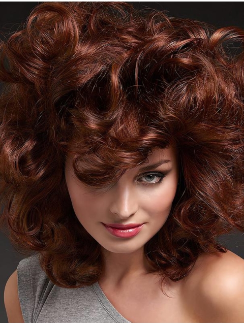 Perfect Auburn Long Curly Layered Beautiful Wigs