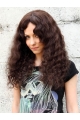 Soft Auburn Curly Long Human Hair Wigs