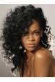 Rihanna 100% Human Remy Hair Long Loose Curl Lace Front Wig 16 Inches