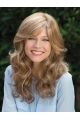 High Quality Long Curly Blonde With Bangs Perfect Wigs