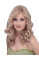 Fantastic Long Curly Blonde Without Bangs Fashional Wigs