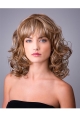 Curly Ombre/2 tone 14" With Bangs Capless Synthetic Long Hair Wigs