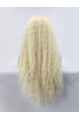 Long Blonde With Bangs 21" Lace Front Curly Synthetic Wigs