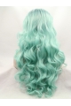 Without Bangs Ombre/2 Tone 26" Curly Long Lace Front Synthetic Wigs