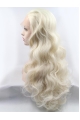 Synthetic Ombre/2 Tone 28" Curly Lace Front Without Bangs Long Wigs