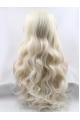 Synthetic Ombre/2 Tone 28" Curly Lace Front Without Bangs Long Wigs