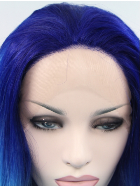 Synthetic Lace Front \Curly Ombre/2 Tone Layered Long Women Wigs