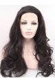 Synthetic Lace Front  Curly Black Without Bangs Long Women Wigs