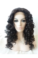 Beautiful Black Curly Without Bangs Shoulder Length Lace Front Synthetic Women Wigs