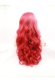  Curly Synthetic Red Without Bangs Long Lace Front Women Wigs