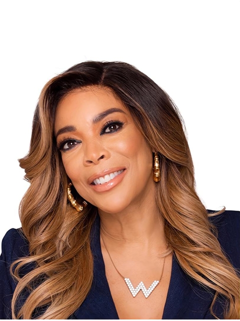 Lace Front Long Ombre/2 Tone Curly Without Bangs Synthetic Women Wendy Williams Wigs