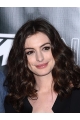 Curly Brown Lace Front Long Without Bangs Synthetic Women Anne Hathaway Wigs