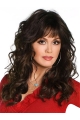 With Bangs Curly Lace Front Long Synthetic Women Marie Osmond Wigs