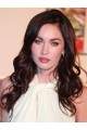 Curly Long Brown Lace Front Synthetic Women Megan Fox Wigs