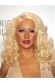 Lace Front Long Synthetic Blonde Without Bangs Women Christina Aguilera Wigs