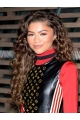 Lace Front Curly Long Without Bangs Synthetic Women Zendaya Wigs