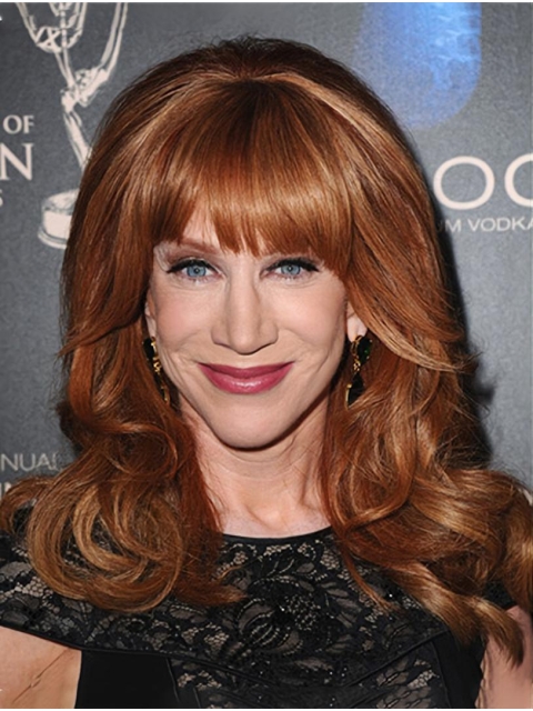  Lace Front Long Synthetic Curly Women Kathy Griffin Wigs