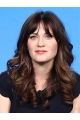  Capless Long Synthetic Curly Women Zooey Deschanel Wigs