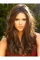 Without Bangs Curly Long Brown Lace Front Nina Dobrev Wigs