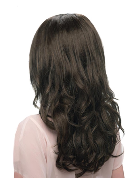 Amazing Black Curly Monofilament Remy Human Hair Long  Women Wigs