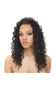 Trendy Black Curly Long Glueless Lace Front Synthetic Women Wigs