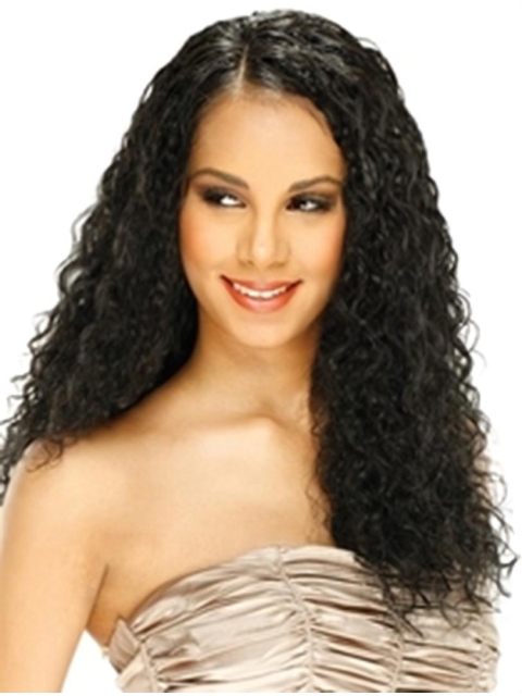 High Quality Black Curly Full Lace Long Synthetic Women Wigs