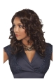 Stylish Brown Curly Capless Long Human Hair Wigs & Half Women Wigs