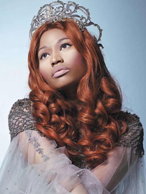 Great Auburn Curly Capless Long Nicki Minaj Synthetic Women Wigs