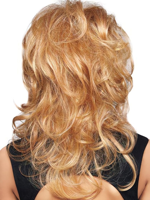 Gentle Blonde Curly Lace Front Long Women Wigs For Cancer