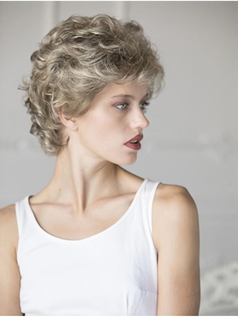 Cheap Curly Blonde Short Classic Synthetic Wigs For Sale