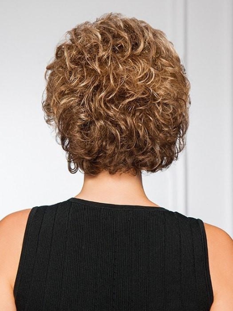 Best Short Blonde Classic Curly Cheap Synthetic Wigs