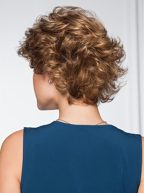 Curly Short 8" Capless Layered Best Synthetic Wigs Online