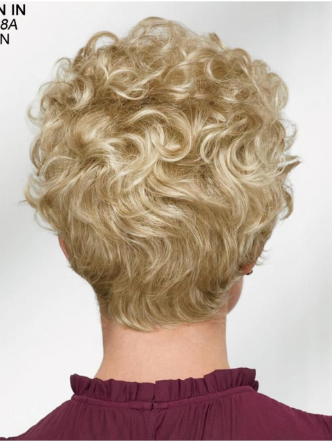 Curly Blonde Short 8" Trendy Classic Wigs For Old Women