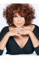 Wendy Williams Auburn Short Curly Wigs With Full Bangs Capless 