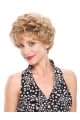 Popular Blonde Sexy Cheap Short Wavy capless Wig 8 Inches For Older Women