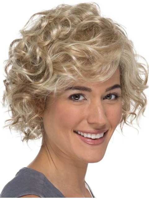 Hot Sale Short Curly 8" Blonde Classic Lace Wig For Women