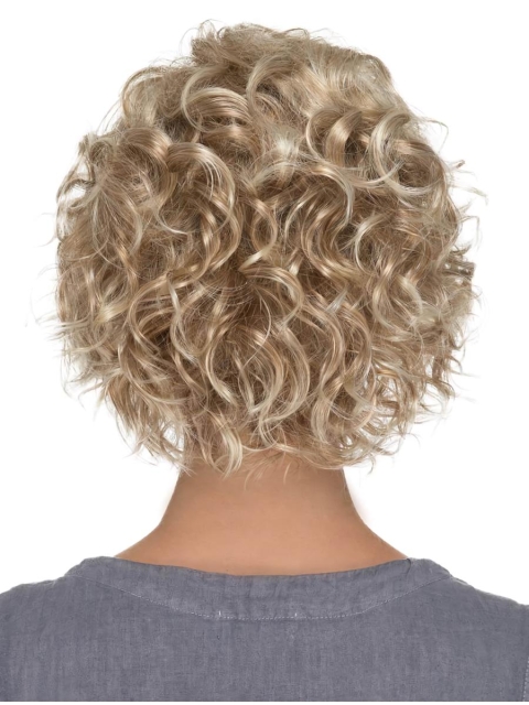 Hot Sale Short Curly 8" Blonde Classic Lace Wig For Women