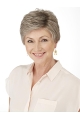 Soft Short Curly 4" Grey Lace Front Synthetic Wigs For Older Women