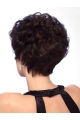 Suitable Natural Looking Black Curly Short Classic Lace Front Human Hair Wigs For Women