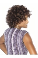 Short Natural Looking Brown Curly African American Wigs For Black Women